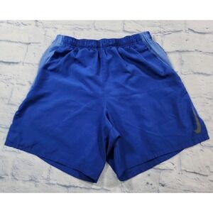 Nike MENS SIZE S Running Shorts Challenger 5" Blue Drawstring Unlined Running